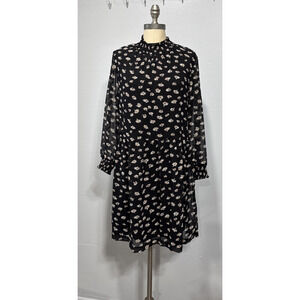 Madewell Mistlight Mock Neck Dress In Seattle Floral Size M Feminine Cottage